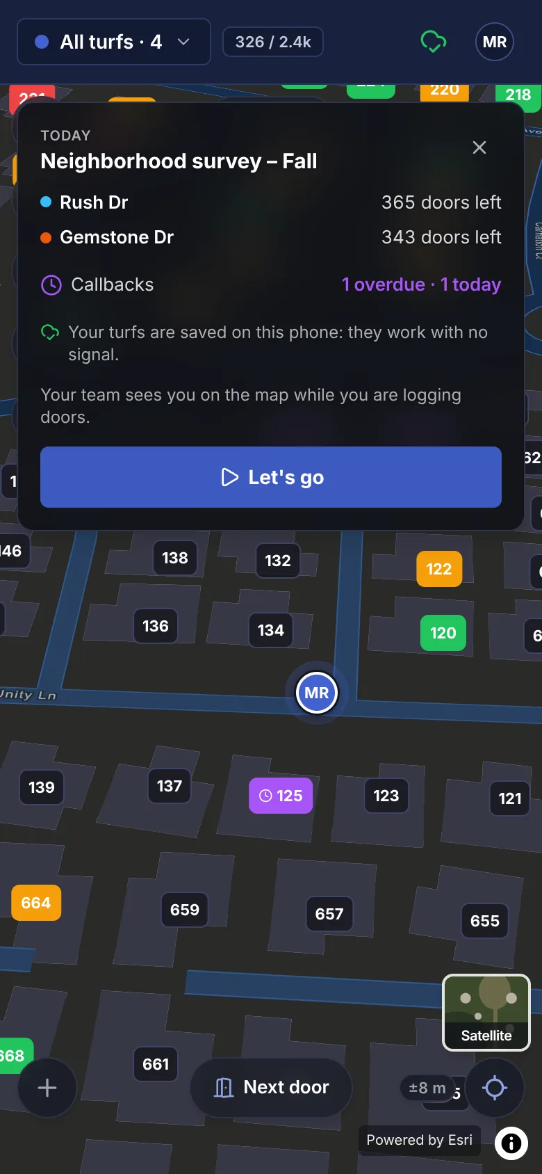 The app on a phone, opened from a link, ready to start